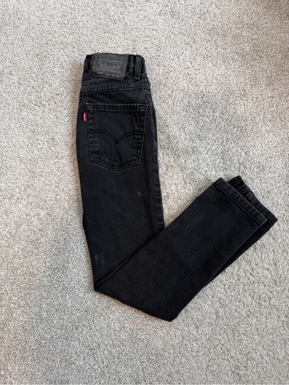 Levi's 510 Performance Black Skinny Jeans 10 REG